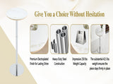 Rock slab circular tabletop non adjustable bar table, bar table with silver legs W2920P443468