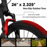 A26207 26 Inch Steel Frame Shock Fork Plus Shock Absorber 21-speed Unisex Mountain Bike W709P285164