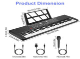 61 Key Piano Toy for Kids - Multifunctional Electronic Keyboard with 100 Tones/Rhythms, Light-Up 86191046