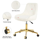 Modern teddy fleece fabric with gold legs living room furniture dining chair, soft and comfortable, W210127514