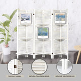 ZNTS Room Divider with Shelves, 6 Panel Room Dividers and Folding Privacy Screens, Partition Room Divider 54497191