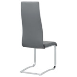Grey and Chrome High Back Side Chairs B062P145654