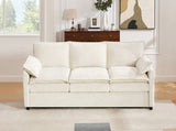Modern 3-seater Sofa Soft 88.2" Plush Upholstered Sofa Couch with Double-Layer Cushion and Side N719P433666A