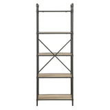 Antique Oak and Sandy Grey 5-tier Bookcase B062P184588