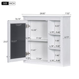 ZNTS 30'' x 28'' Medicine Cabinet, Wall Mounted Bathroom Storage Cabinet, Modern Bathroom Wall Cabinet WF318452AAK