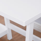 Redina Contemporary Wood Writing Desk with Storage, White T2574P164629