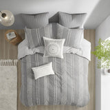 Full/Queen 3 Piece Cotton Jacquard Duvet Cover Set B03596507