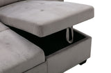 77 Inch Reversible Sectional Storage Sleeper Sofa Bed L-Shape 2 Seat Sectional Chaise With Storage W120343142