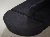106.3-inch V-shaped modular sofa set in chenille fabric, featuring three throw pillows and W3505P383965