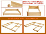 Solid Fir Wood Raised Garden Bed, 5-in-1 Combined Planting Planter Box with Dovetail Joints, 98797104