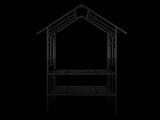 Metal Garden with Bench Turned into Flower Stand W58.07*H97.24 Climbing Plants Support Rose 04163726
