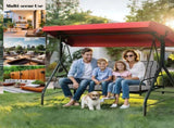 Outdoor Swing Cushions 55 Inch, Waterproof 4" Thick Porch Swing Cushion Replacement with Backrest 68199430