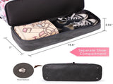 Canvas Weekender Bag, Overnight Travel Carry On Duffel with Shoe Pouch and Toiletry Bag-Flower 72945047