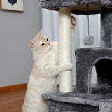 ZNTS Modern Small Cat Tree Cat Tower With Double Condos Spacious Perch Sisal Scratching Posts,Climbing 72633597