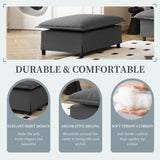 33*27.5" Ottoman Module for Modular Sectional Sofa,Wide Seat,Chenille,2 Colors N723P210664E