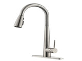 Kitchen Faucet Pull Down Sprayer Brushed Nickel, High Arc Single Handle Kitchen Sink Faucet 95498826