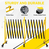 Metal Expandable Barricade, 23FT Traffic Barricade with Casters, Retractable Security Gate, Portable 02824182