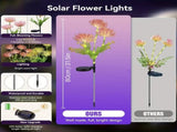 Red solar lantern with glowing flowers and stems, upgraded solar panels, solar lantern for outdoor 73918773