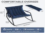 Rocking Chair with Storage, Cushions & Armrests, All-Season Comfort Lounge Recliner, Breathable 53395253