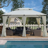 13x10 Outdoor Patio Gazebo Canopy Tent With Ventilated Double Roof And Mosquito net W419P282064