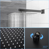 Shower System with Waterfall Tub Spout,12 Inch Wall Mounted Square Shower System with Rough-in W124381871