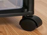 5 Drawers Scrapbook Plastic Rolling Storage Cart with Organizer Top with Casters,Black 85942633