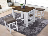 3 Pieces Counter Set Storage Space For Small Space Modern Farmhouse Design Retro Design Easy to W2537P369836