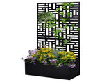 Metal Bed with Trellis, 70 Inch Height Metal Planter Box with Trellis, 09609773