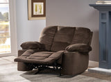 Luxurious Manual Recliner Chair in Chocolate with Skin-Friendly Fabric and Dual Cup Holders 57578.00CHO
