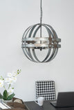 ZNTS 4 - Light Galvanized Chandelier, Hanging Light Fixture with Adjustable Chain for Kitchen Dining Room W2078138929