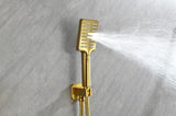 Wall Mounted Waterfall Rain Shower System With 3 Body Sprays & Handheld Shower W92858570