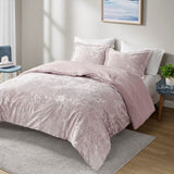 Twin/Twin XL Crushed Velvet Sherpa Reversible Comforter Set B035129827