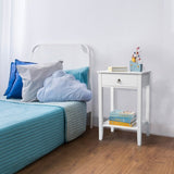 Two-layer Bedside Cabinet Coffee Table with Drawer White 28295654