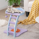 ZNTS 2 storey cat tree, cat climbing frame, plush cat tower with ladder shape 32799194