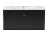 30" Modern Floating Bathroom Vanity with Oval Knobs & Round Edge, Soft-Close Drawer Slides, Bathroom 20155668