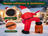 8.4 FT Inflatable Santa Claus with Guitar & Stereo Speaker, Sound Sync LED Lights, Waterproof 73993785