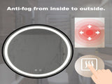 24inch Bathroom Led Classy Vanity Mirror with focused backplane,Black aluminum alloy frame,High W1992P210838
