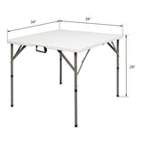 34" Blow Molding Foldable Square Table 60289561