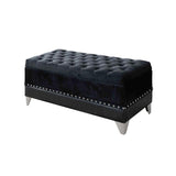 Black Tufted Trunk with Nailhead Trim B062P153844