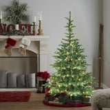 Artificial 8ft Green LED-lit Christmas Tree with 1307PE/PVC Mixed Branch Tips,Hinged Premium & 20522979
