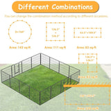 ZNTS Dog Pens Outdoor 32" Height Foldable 16 Panels Heavy Duty Metal Portable Dog Playpen Indoor W1422112803