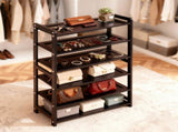 26.8*9.84*35.4in 6-Tier Flat Bamboo Shoe Rack, Coffee Color 30964611