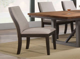 Set of 2 Fabric Upholstered Dining Chairs in Espresso B016P223110