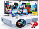 Projector with WiFi and Bluetooth,5G WiFi 14000L Native 1080P Video Projector, FUDONI Portable Movie 53025510
