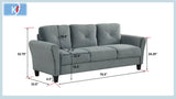 Couch Comfortable Sectional Couches and Sofas for Living Room Bedroom Office Small Space W2121P307538