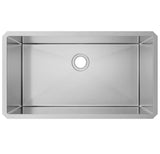 ZNTS 32" L X 19" W Undermount Single Bowl 18 Gauge 304 Stainless Steel Kitchen Sink W1225P266036