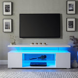 TV Stand for 60 Inch TV LED Gaming Entertainment Center Media Storage Console Table with Large Side W2178138763