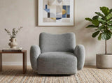 360&deg Swivel Chair Accent Chair 32.48-inch chenille fabric upholstered sofa, suitable for living W2901P463495