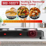 Electric Hot Plate for Cooking,Electric Cooktop 2 Burner,1800W Portable Electric Stove,Glass Cooktop 64421151