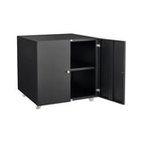 ZNTS Office furniture Copier Cabinet black 2 door steel copier stand mobile pedestal file Printer Stand W1247131617